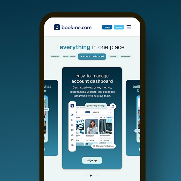 BookMe.com - Custom Website Design & Development 1